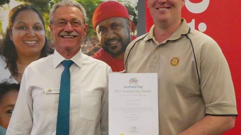 Citizen of The Year - Bryan Buzzard and mayor of Karratha - Peter Long